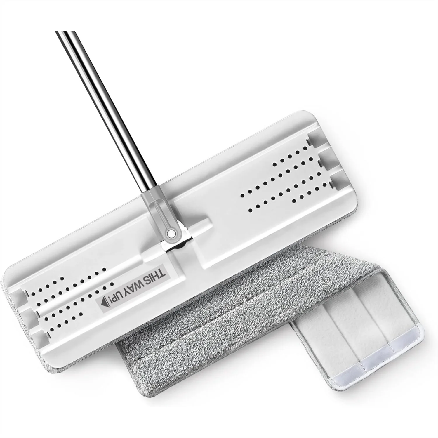 

Flat Mop with 50" Handle and Microfiber Pad for Floor, Wall and All-Surface Cleaning