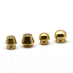 20Pcs Solid brass Handbag feet nailheads stud screwback Bucket Shape Rivets Leather craft Bag Wallet handbag decoration
