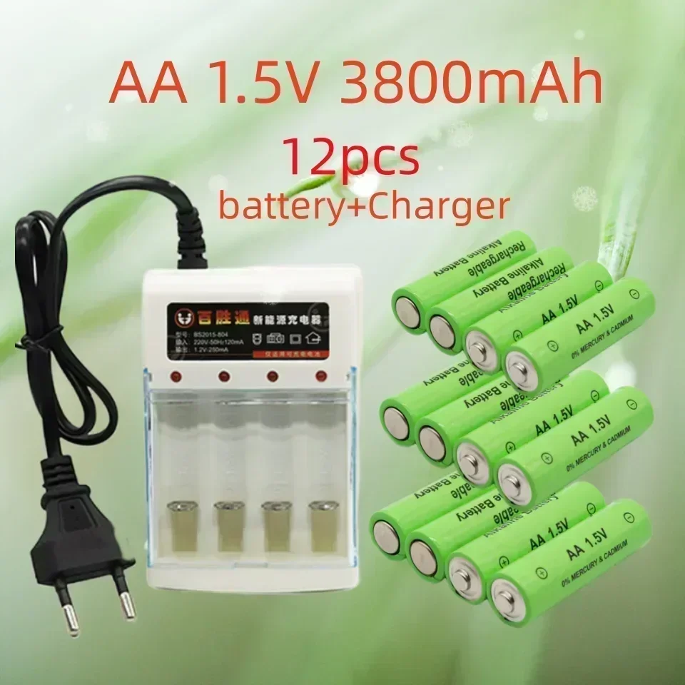 

1.5V AA Battery 3800mAh Rechargeable battery NI-MH 1.5 V AA Batteries for Clocks mice computers toys so on