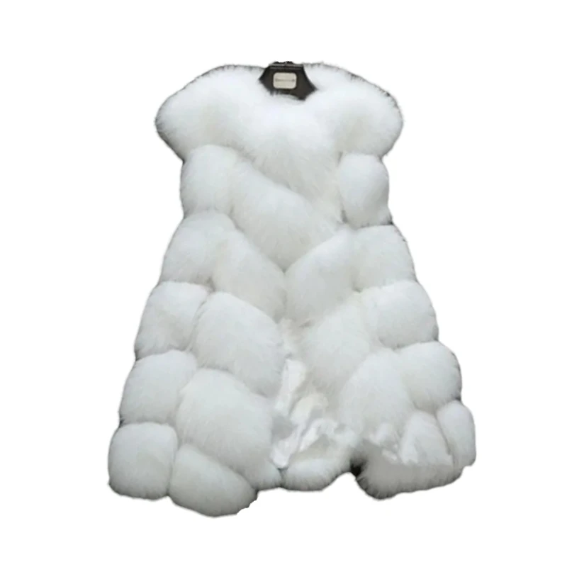 Winter Coat Women's New Luxury Faux Fox Warm Women vest Coat Women's Mid-Length Casual High quality Fur Vest