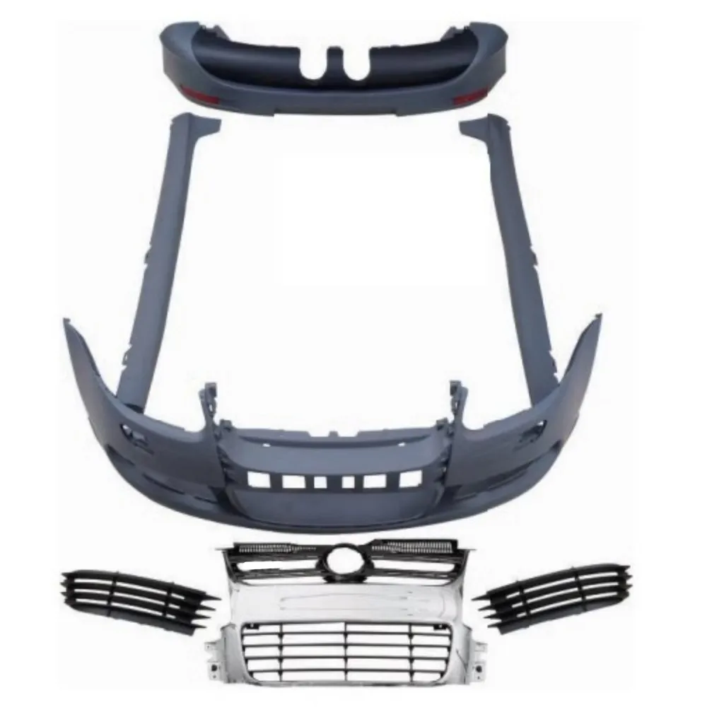 For Volkswagen vw Golf 5 Modified R32 Surround Front Bumper Rear Lip Grille Mask Side Skirt Fog Lamp Frame Auto Accessories