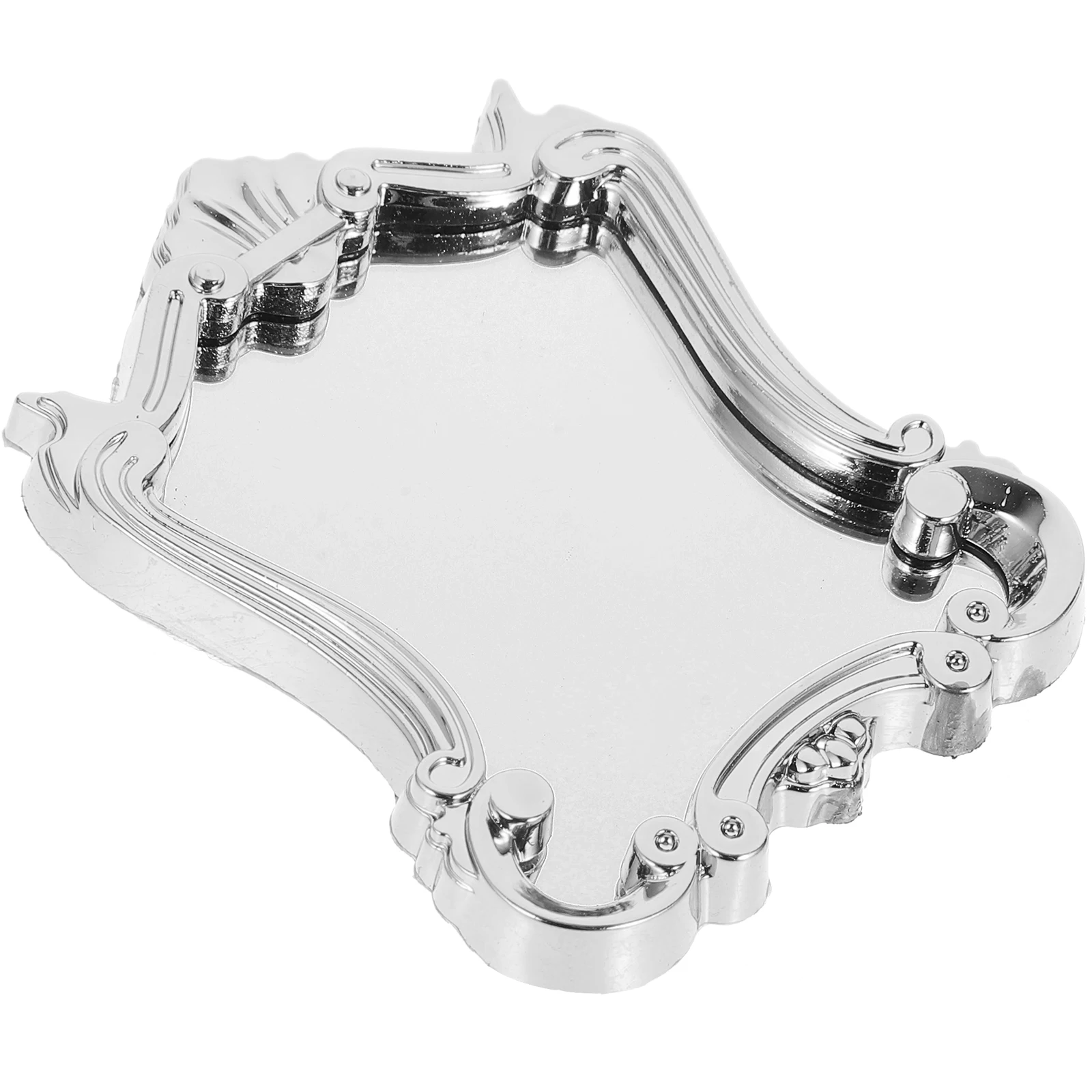 

Tiny Mirror Set for Mini House Bathroom Decoration Vintage Style Simulated Mirror for Living Room Bedroom Study Playroom