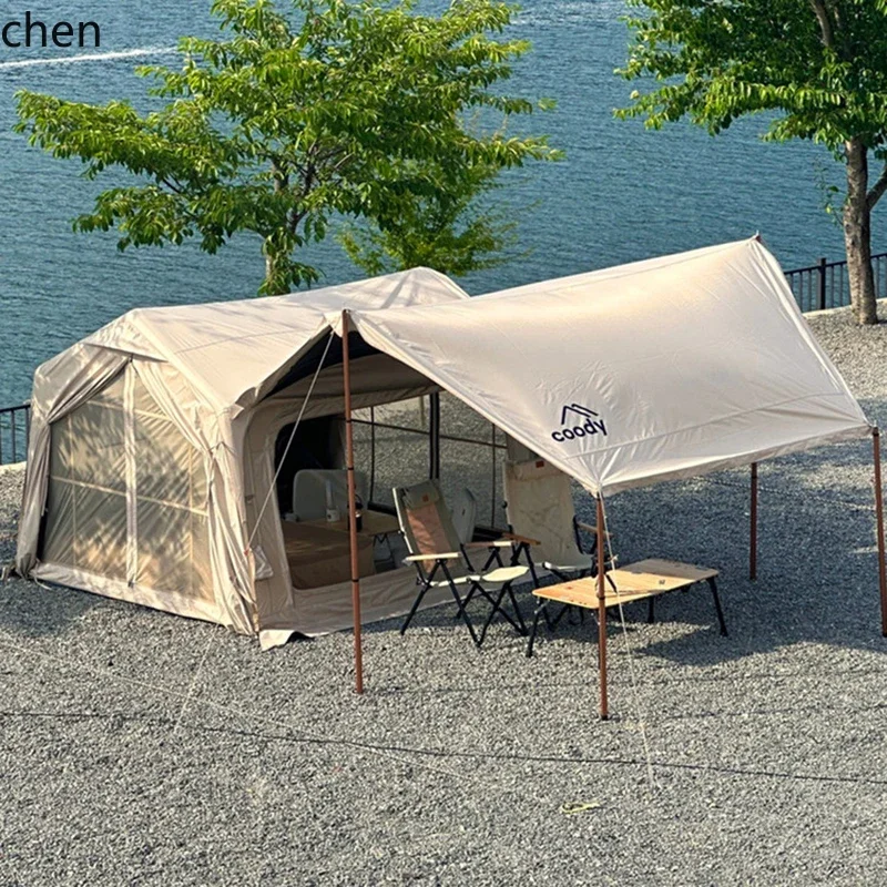 inflatable tent outdoor camping overnight shading rain protection sun screen seaside beach park tent