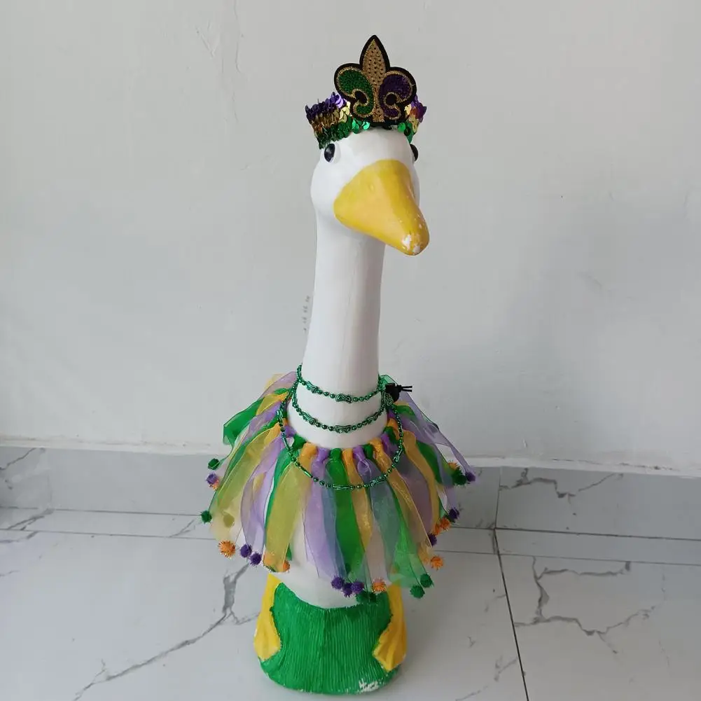 Falda de varias capas, ropa de plumas de ganso, falda de gasa esponjosa, disfraz con bordes de bolas de pelo, tocado de Mardi Gras para fiestas