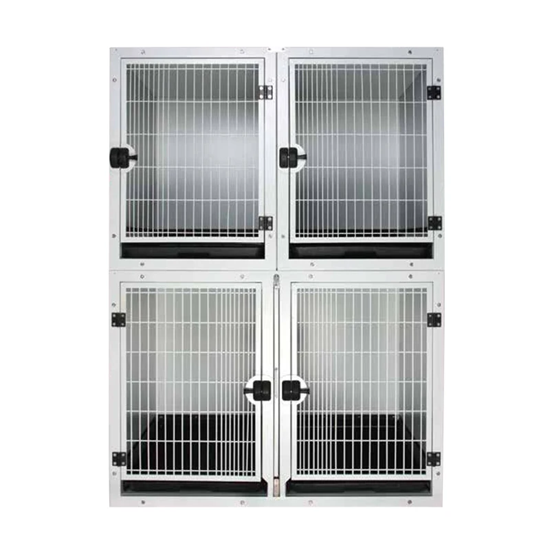 Veterinary 304 Stainless Steel Pet ICU Cage For Dog Cat Vet oxygen supply bank cages for Clinic and hospital