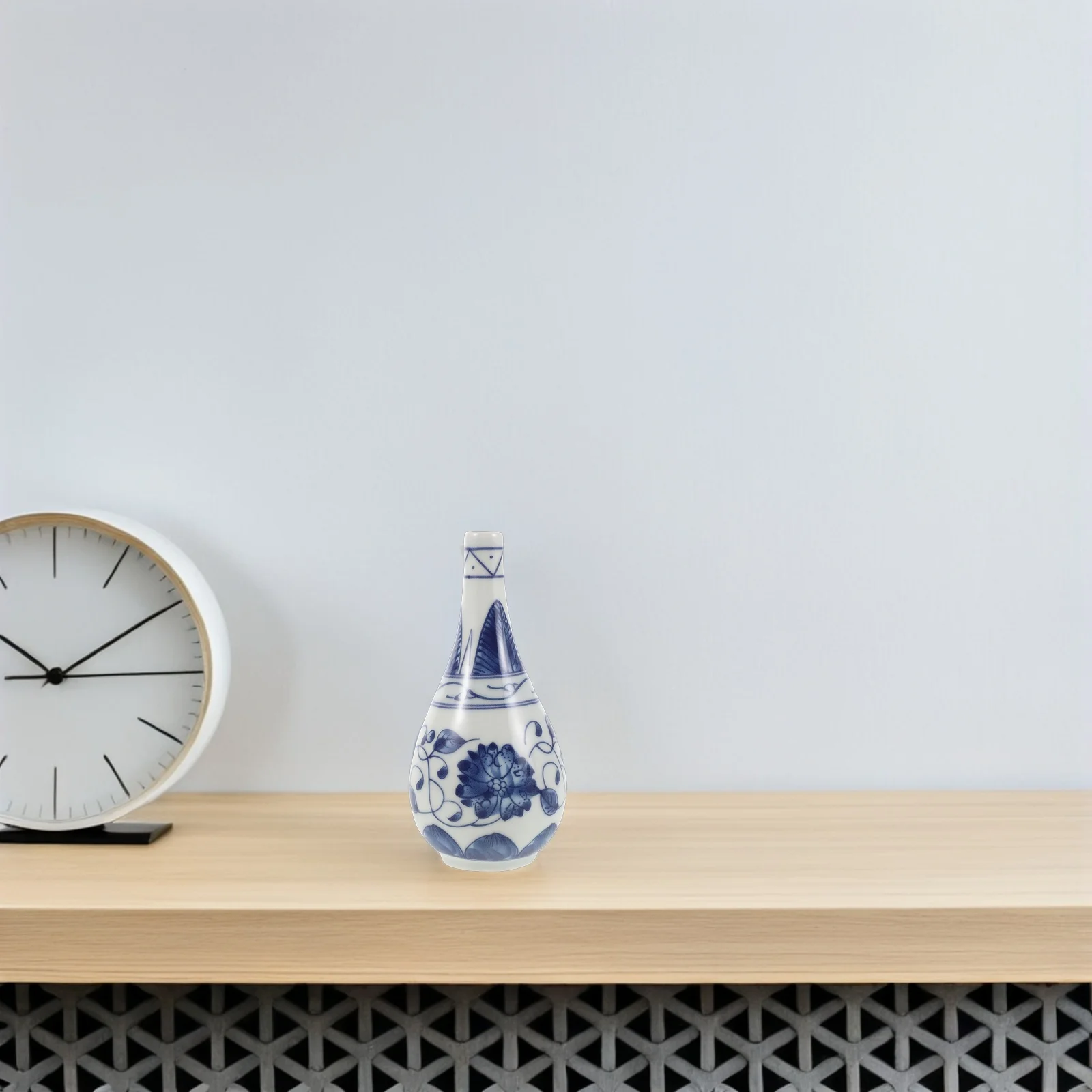 

2 Pcs Chinese Flower Vase Ceramic Style Decorations Forrustic Ceramics Artistic