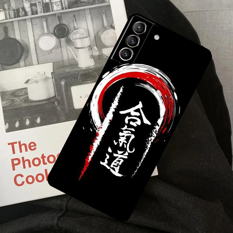 Aikido Japanese Martial Phone Case For Samsung Galaxy S24 S22 S23 Ultra S20 S21 S24 FE S9 S10 Note 10 Plus 20 Ultra