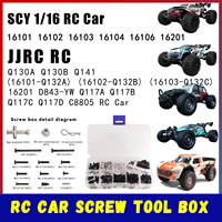 SCY 16101 16102 16103 16104 16106 16201 JJRC Q130A Q130B Q141 Metal Screws Fastener Kit Repair Tools 1/16 RC Car Spare Parts