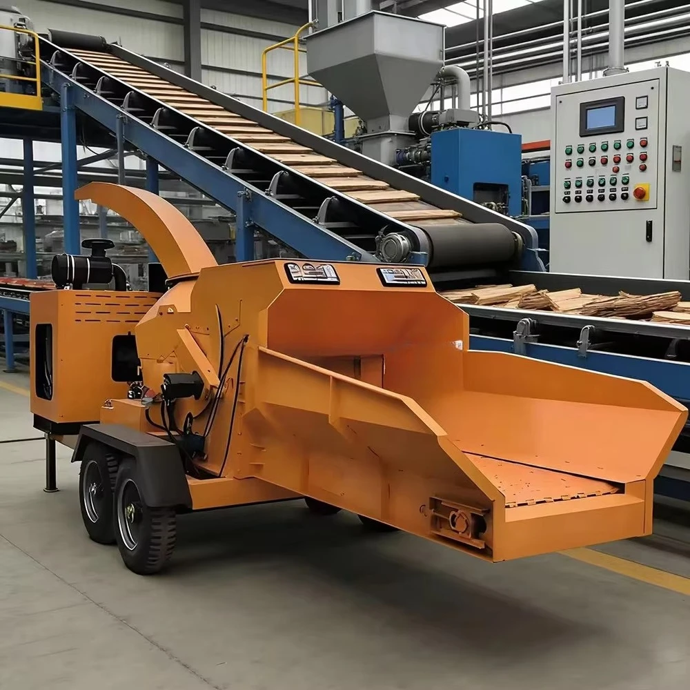 Customizable Mobile Wood Chipper Crusher Automatic Sawdust Firewood Shredder Waste Wood Processing Machine For Mexico