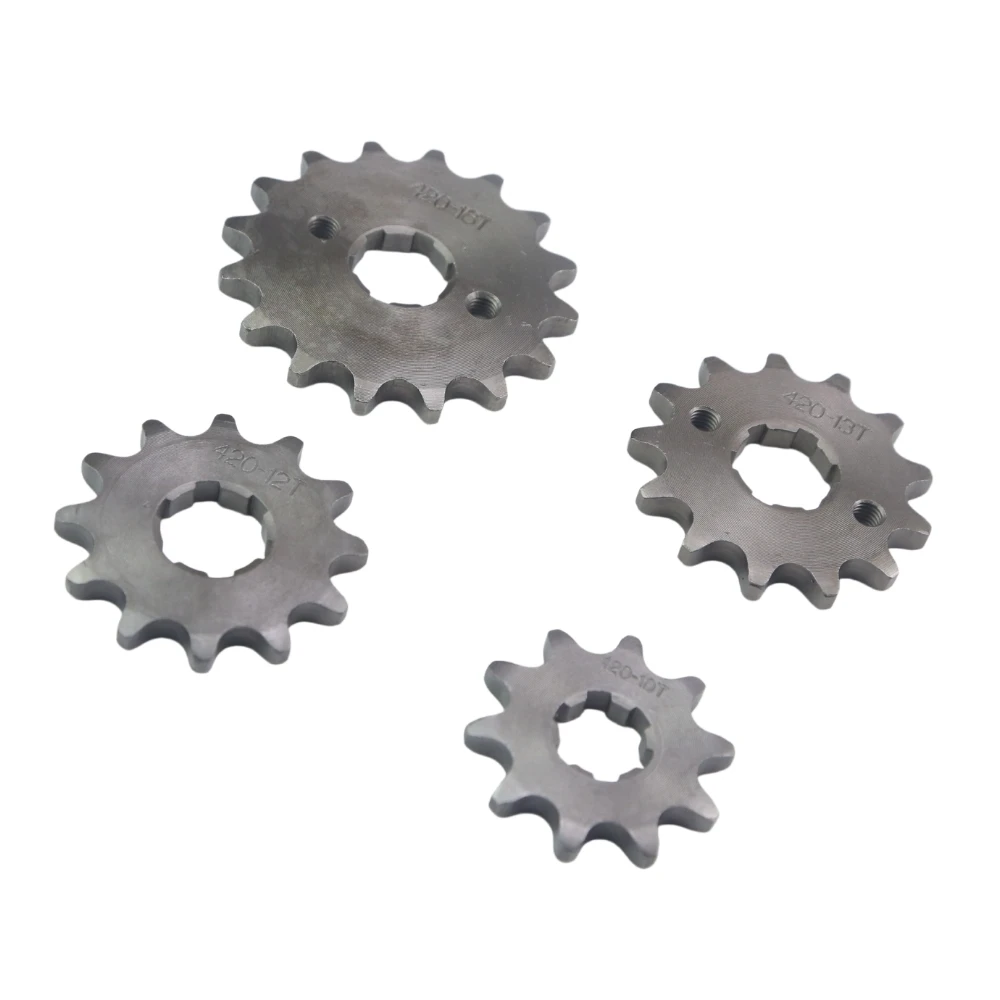 Motorcycle 420 Front Chain Sprocket 10T 12T 13T 16T With Lock Plate Bolts For 110cc 125cc 150cc Pit Dirt Bike ATV Quad