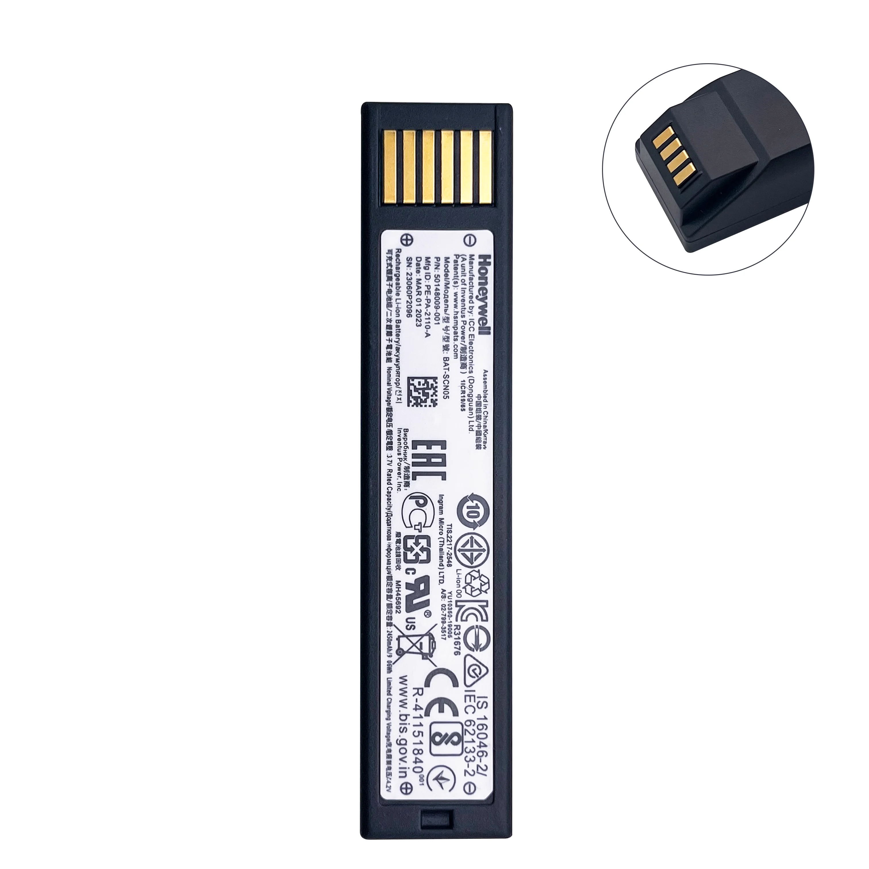 BAT-SCN05 Brand new original battery for Honeywell 1952 1902 1202 1452 1981i GSR GHD Barcode scanner 2450mah