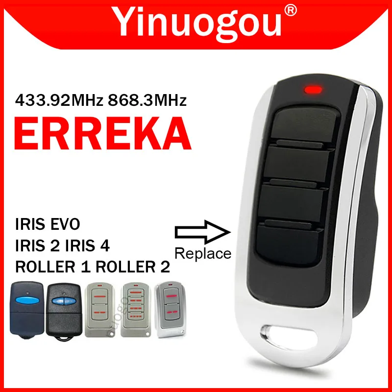 For ERREKA IRIS 2 4 / IRIS EVO / ROLLER 1 2 Garage Door Remote Control Gate Opener ERREKA Remote Control Garage Door Command Key