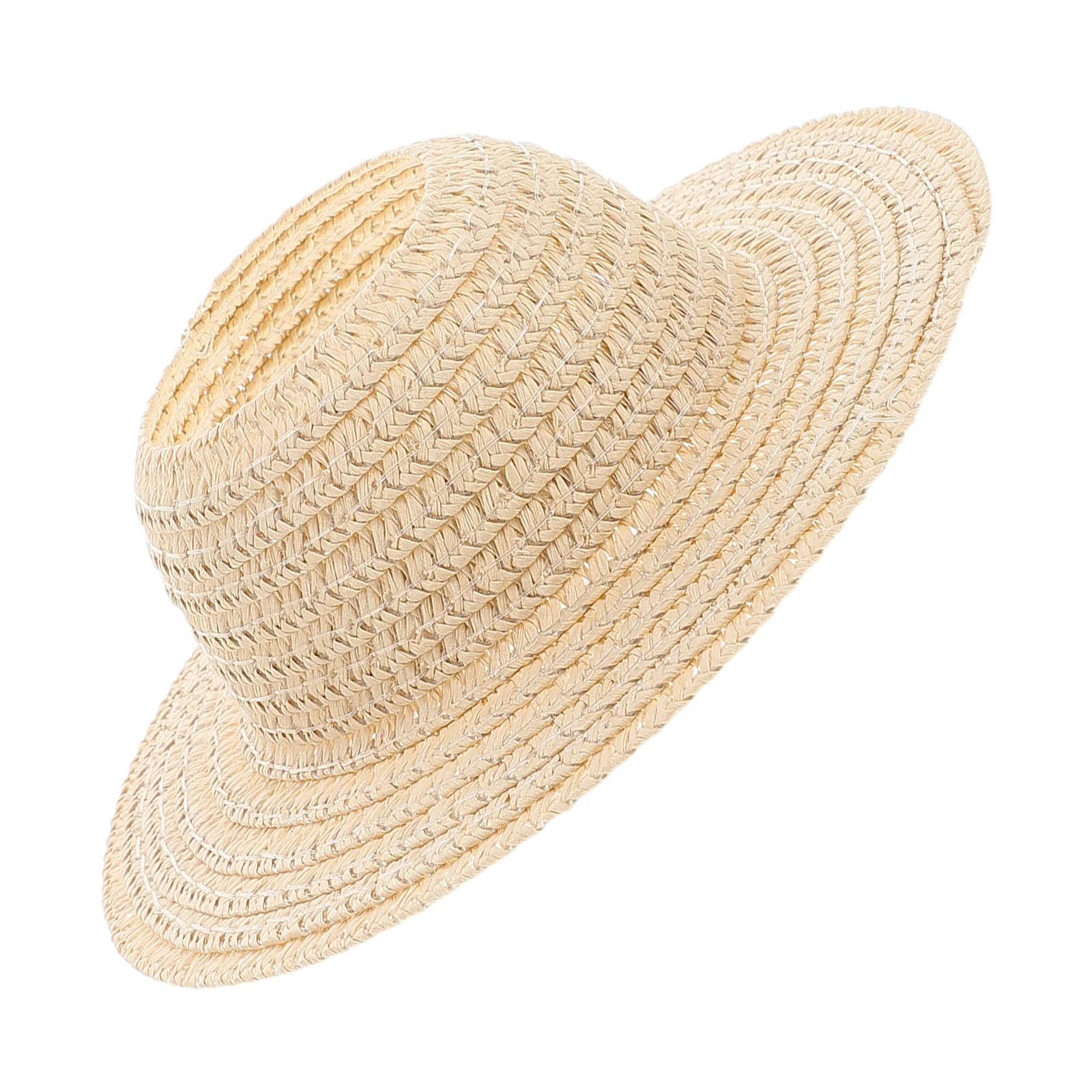 Chapeau de paille à large bord de 17cm, tissé à la main, Protection solaire, casquette de plage pour femmes, bricolage artisanat et décorations, chapeau de plage pour femmes