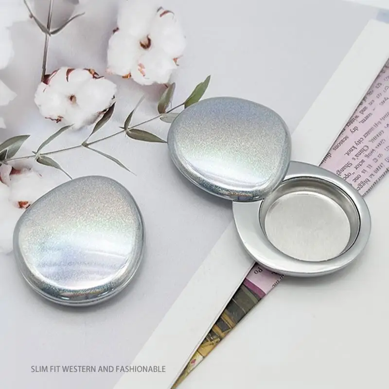 Zinc Alloy Solid Perfume Container, Sliding Lid Balm Box, Mini Refillable Metal Makeup Case