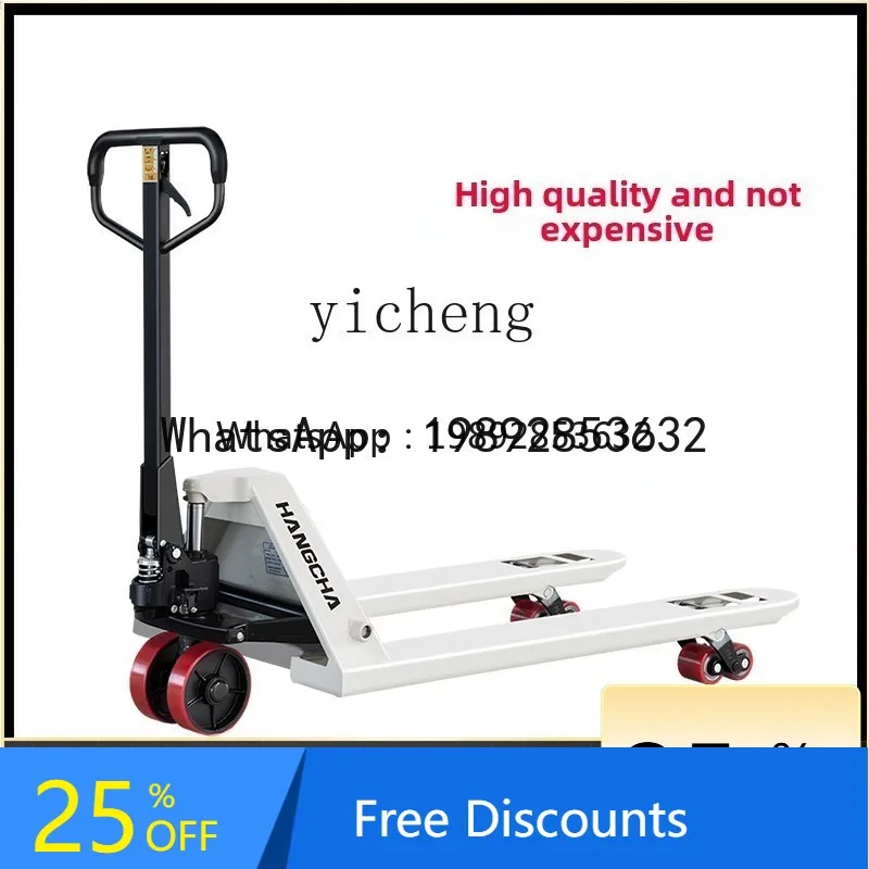 Truk Forklift Manual ABB Hidrolik Ekstensi, Truk Pengangkat, Truk Penumpuk dan Pembongkar Pallet Barang Berat 2.5T