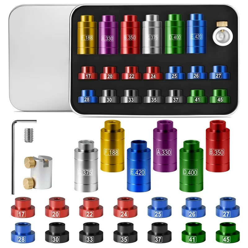 Comparator Set Top Gap Gauge Headspace Gauge with 14 Inserts Suitable for .17 To .45 Caliber