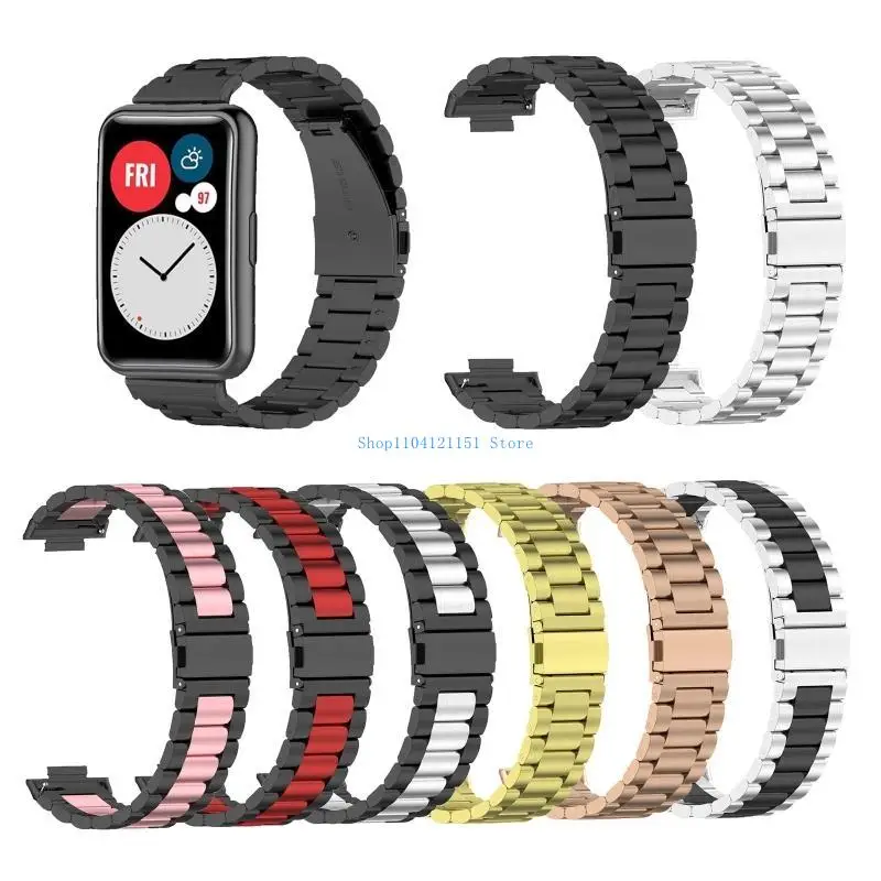 سوار معصم من الفولاذ المقاوم للصدأ A2BD لـ Huawe Watch FIT2 STAND STANT RUST STRAP