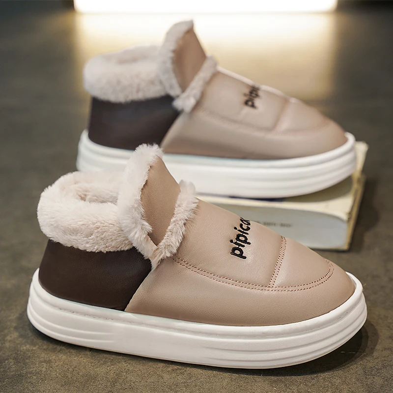 

Men's snow boots autumn and winter new plush warm casual fashion anti slip casual comfortable youth low cut outdoor work boots