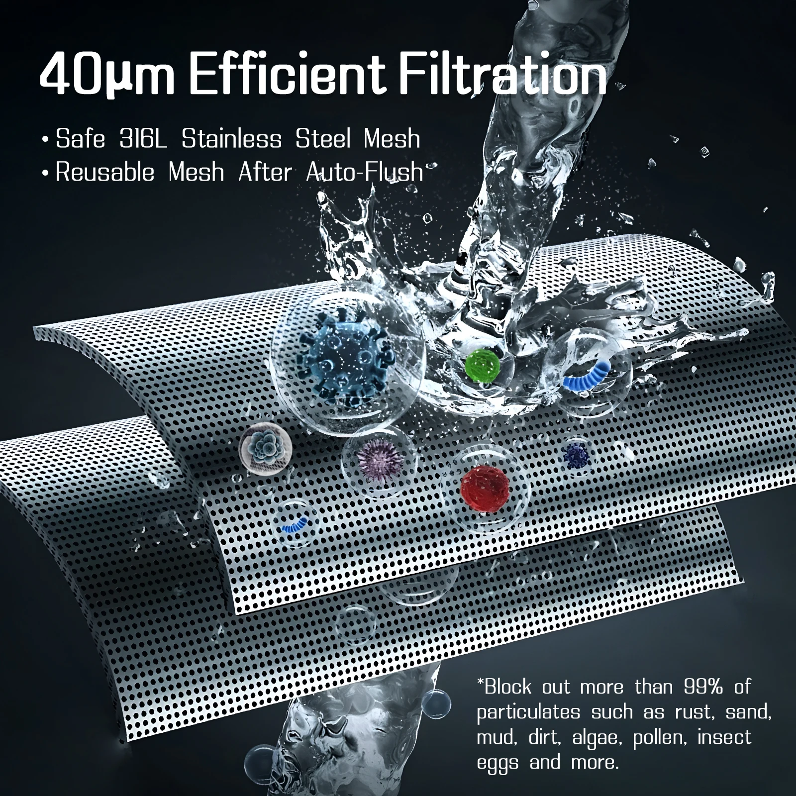 Rechargeable Automatic Pre-Filter Visible Sewage Discharge BPA-Free Safe Bottle Water Filtration System for Shower and Kitchen