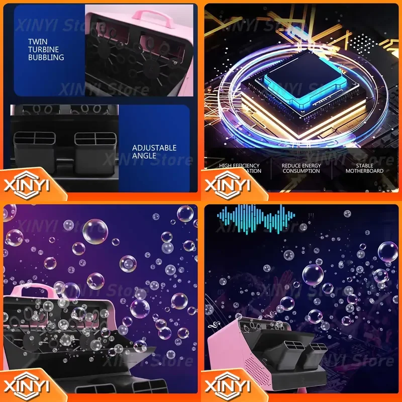 for 500W Stage Bubble Machine with Remote Control for Disco DJ Pub Wedding Party Stage Effect