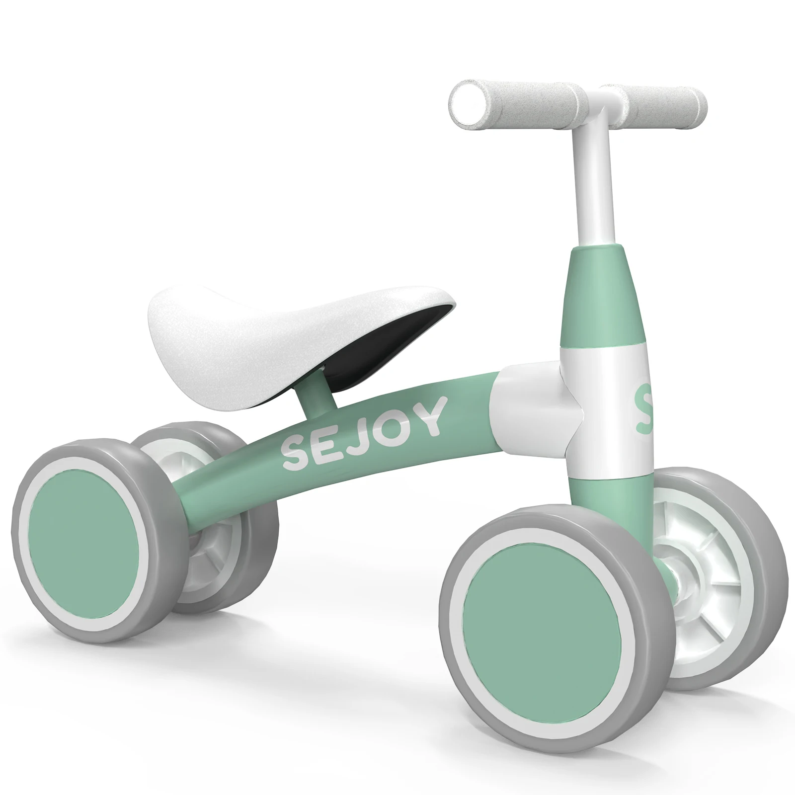 Sejoy Baby Balance Bike Andador para niños de 1 a 3 años, niños y niñas de 12 a 36 meses, juguetes para montar en 4 ruedas, regalo de cumpleaños