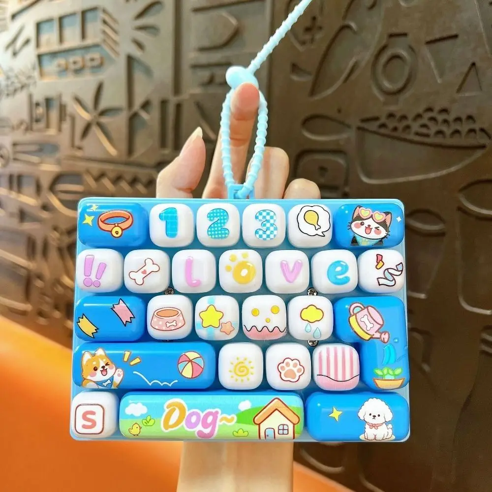 26 Key 26 Key Keyboard Keychain Small Gift Bag Hanging Ornament Mini Keyboard Pendant Cute Plastic Button Fidget Party Favor