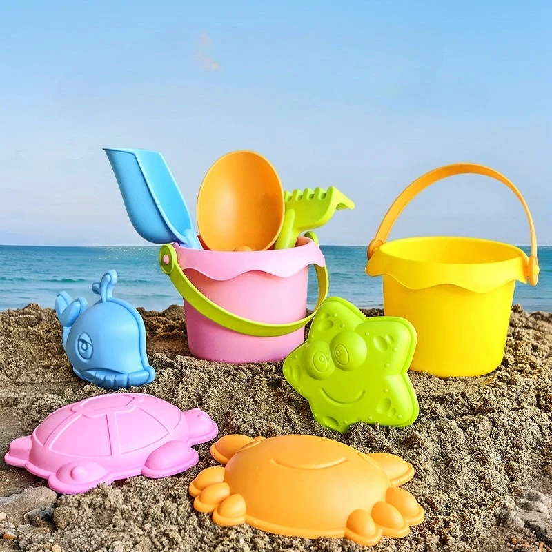 Children's Beach Toy Set Water Play Beach Bucket Digging Shovel Digging Tools Beach Stall Toys