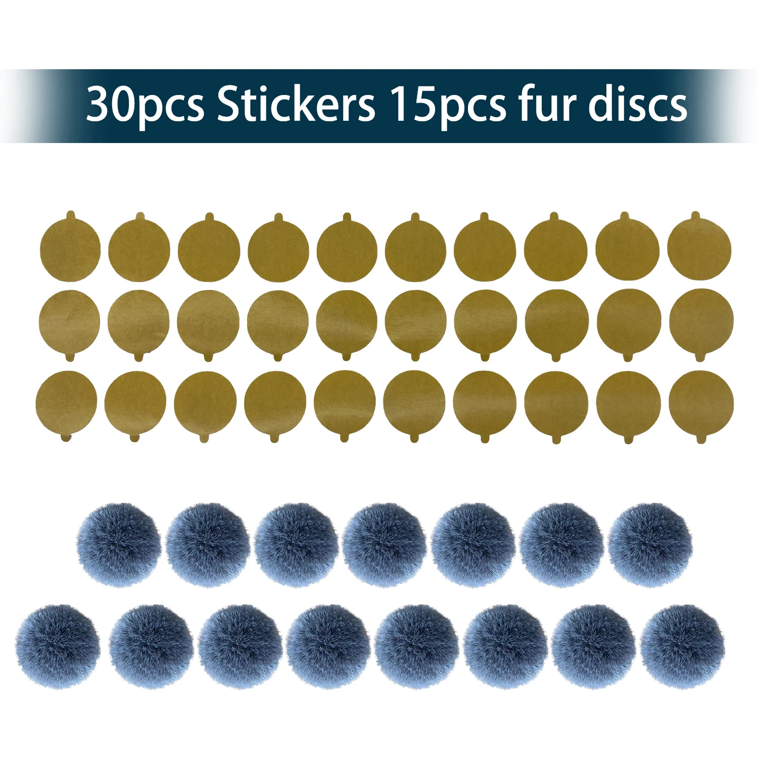 Blue Mantis Furry Circles Wiederverwendbare Softcover Sticker, der einen Schild vor dem Wind und Tarnung für Lavalier-Mikrofone bereitstellt – Detail 8