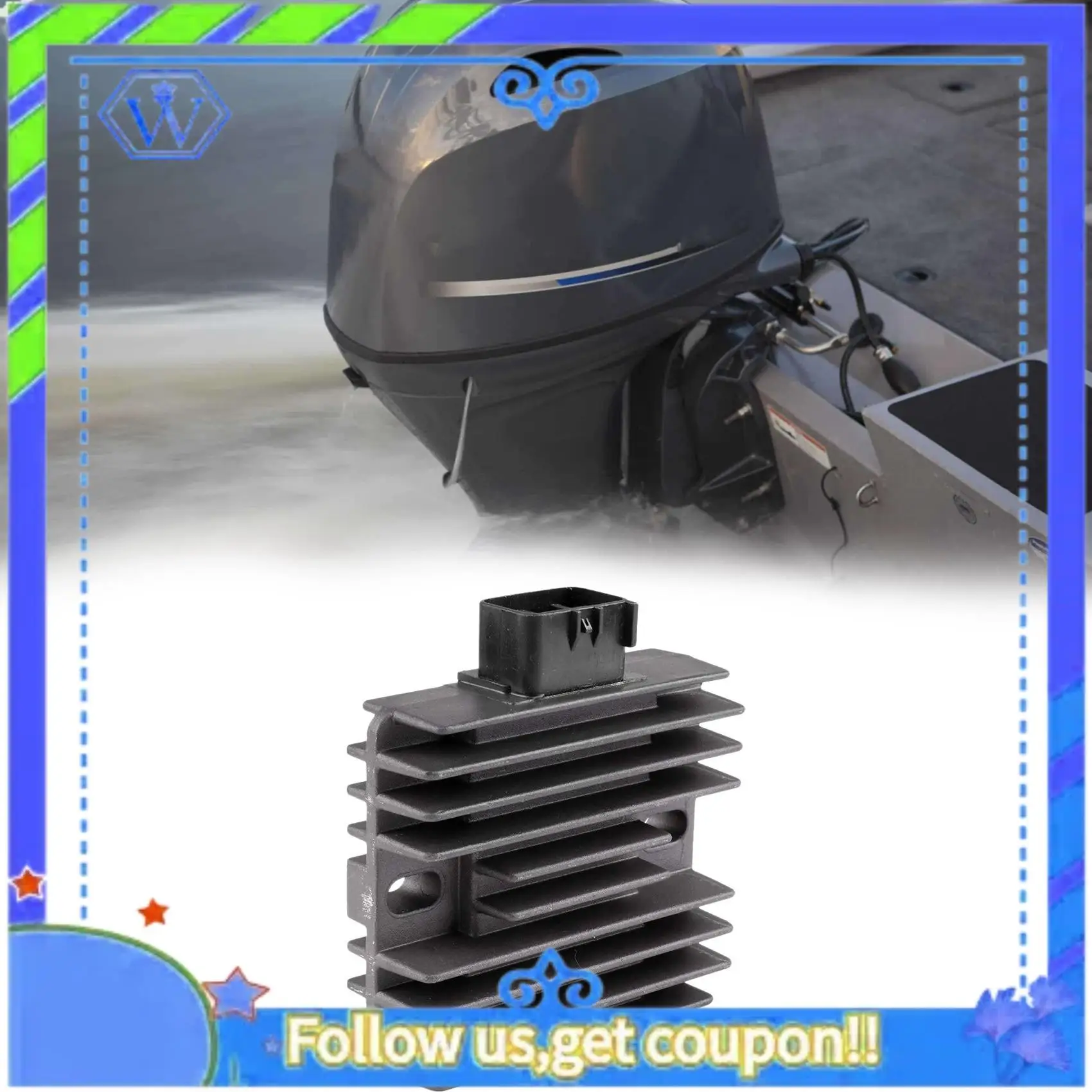 M46K-Outboard Voltage Regulator Rectifier Fits For Yamaha F50/60/70/115 LF115 T50/60 Hp 4-Stroke 68V-81960-10-00