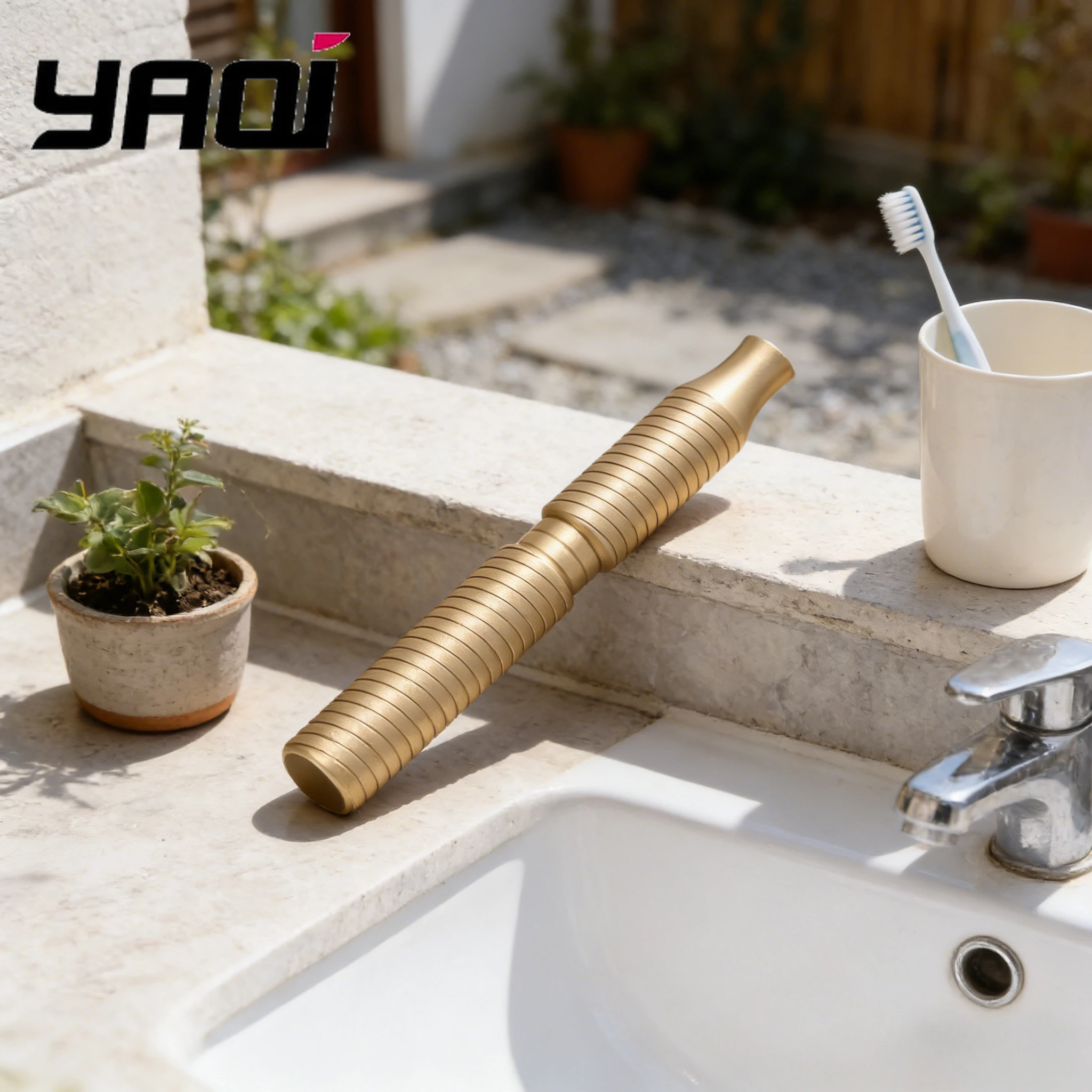 2026 YAQI Men's Safety Razor Handle 88mm Solid Brass Material Lightweight Shaving Accessory Weighing Approximately 64g