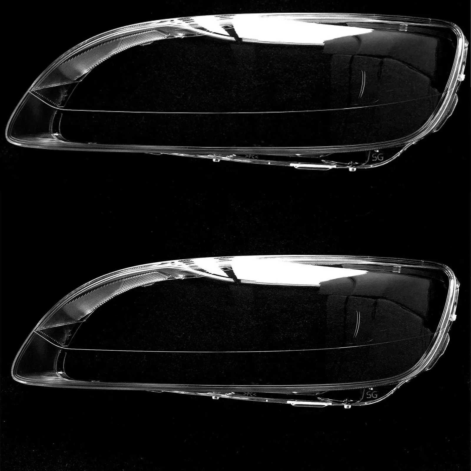 

2x Transparent Plexiglass Headlight Lens Cover - Headlamp Shell Lampshade for Volvo S60/V60 (2014-2019)