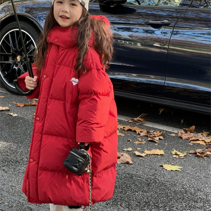 Girls Coat Overcoat Jacket Windbreak Outerwear 2024 Newest Winter Autumn Warm Cotton School Sport Teenagers Children's Clothing