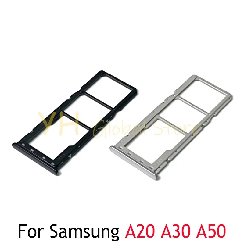 10 buah untuk Samsung Galaxy A10 A20 A30 A50 papan kartu Sim Micro SD pembaca kartu adaptor suku cadang perbaikan