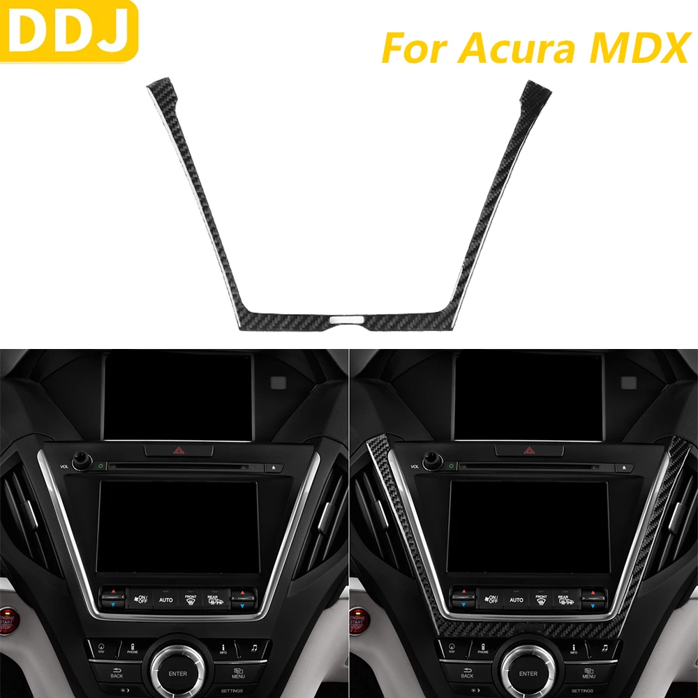 

For Acura MDX 2014-2020 Carbon Fiber Central Control Screen Radio CD AC Frame Panel Trim Cover Car Interior Accessories Sticker