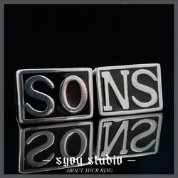 Classic Motorcycle Letter Ring Stainless Steel Vintage Men Gift Rock Square Jewelry Punk Rings For Women Unisex Gothic Wholesale