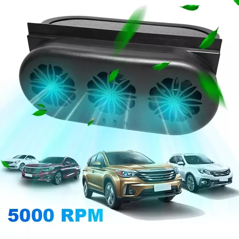 

Auto Solar Powered Fan Portable Window Windshield Cooler Energy Saving USB Air Exhaust Cooling Fan SUV RV Fan