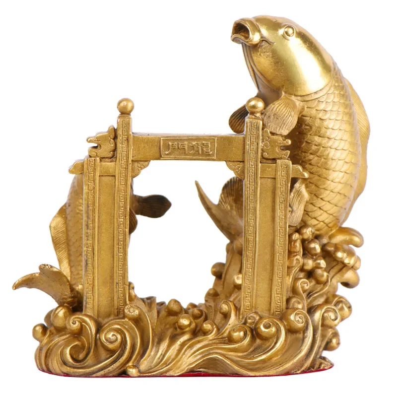 

Gold Chinese Feng Shui Buddha Statues Hand Carved Sculpture Animals Fish Figurines Crafts Ornaments Home Decoration Accessories