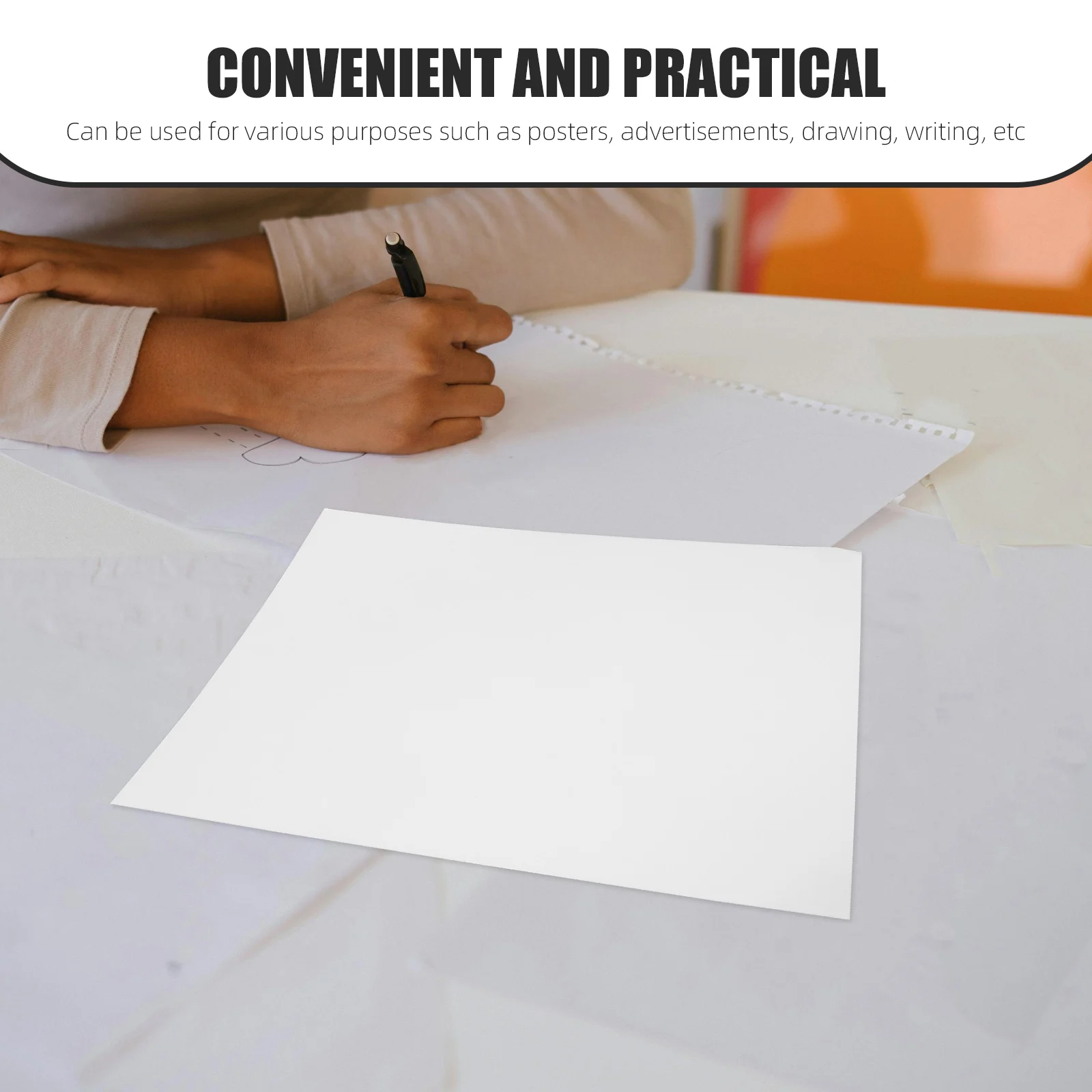 

30 Sheets White Poster Paper Blank Flyers Advertising Craft Coated Cards Diy Supplies heavyweight sketch drawing handmade