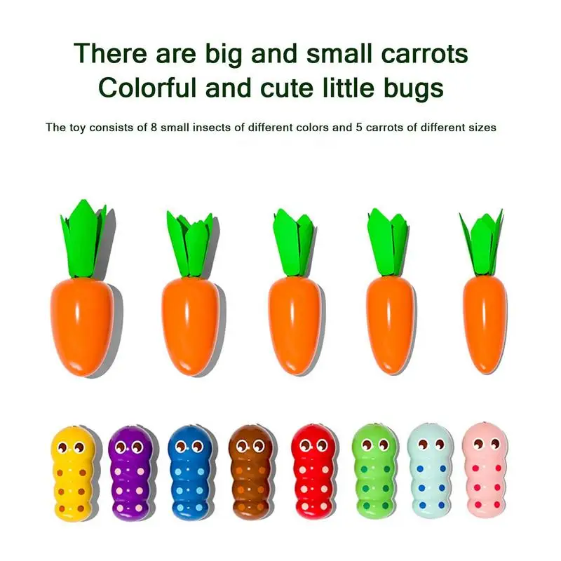 Carrot Sorting Toy Carrot Shape Sorting Game Harvest Game Matching Puzzle Colorful Carrot Shape Matching Puzzle Preschool