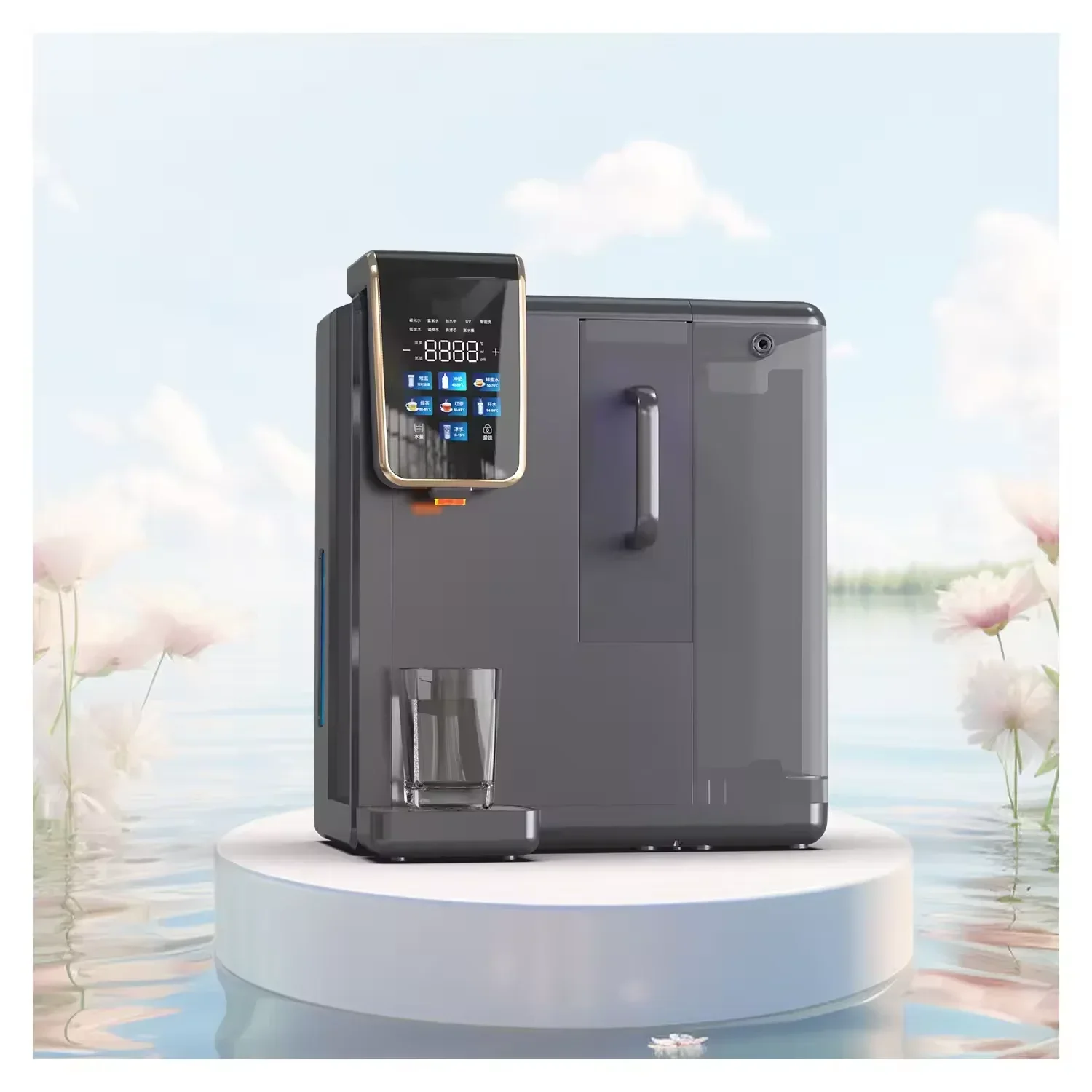 Table Top Hydrogen Rich Hot Water Heating and Drinking RO System Water Purifier and Dispenser Hot Cold water