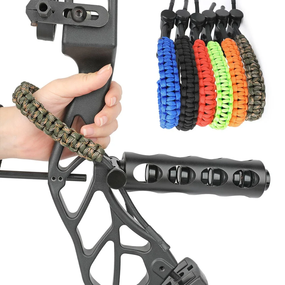 

Archery Bow Wrist Sling Adjustable Compound Bow Wrist Sling Shooting Hunting Target Practice Preventing Bow from Slipping Off