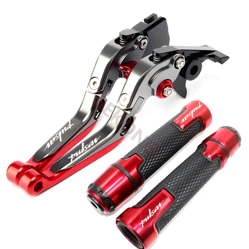 Palancas de freno de embrague ajustables CNC extensibles plegables para motocicleta empuñaduras finales de manillar aptas para Bajaj Pulsar 200 NS/200 RS/200 A