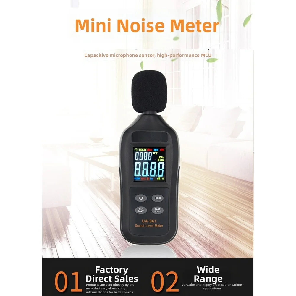 

For Environmental Noise Portable Noise Meter Portable Sound Level Meter 35-135dB Measurement Range 0.1dB Accuracy