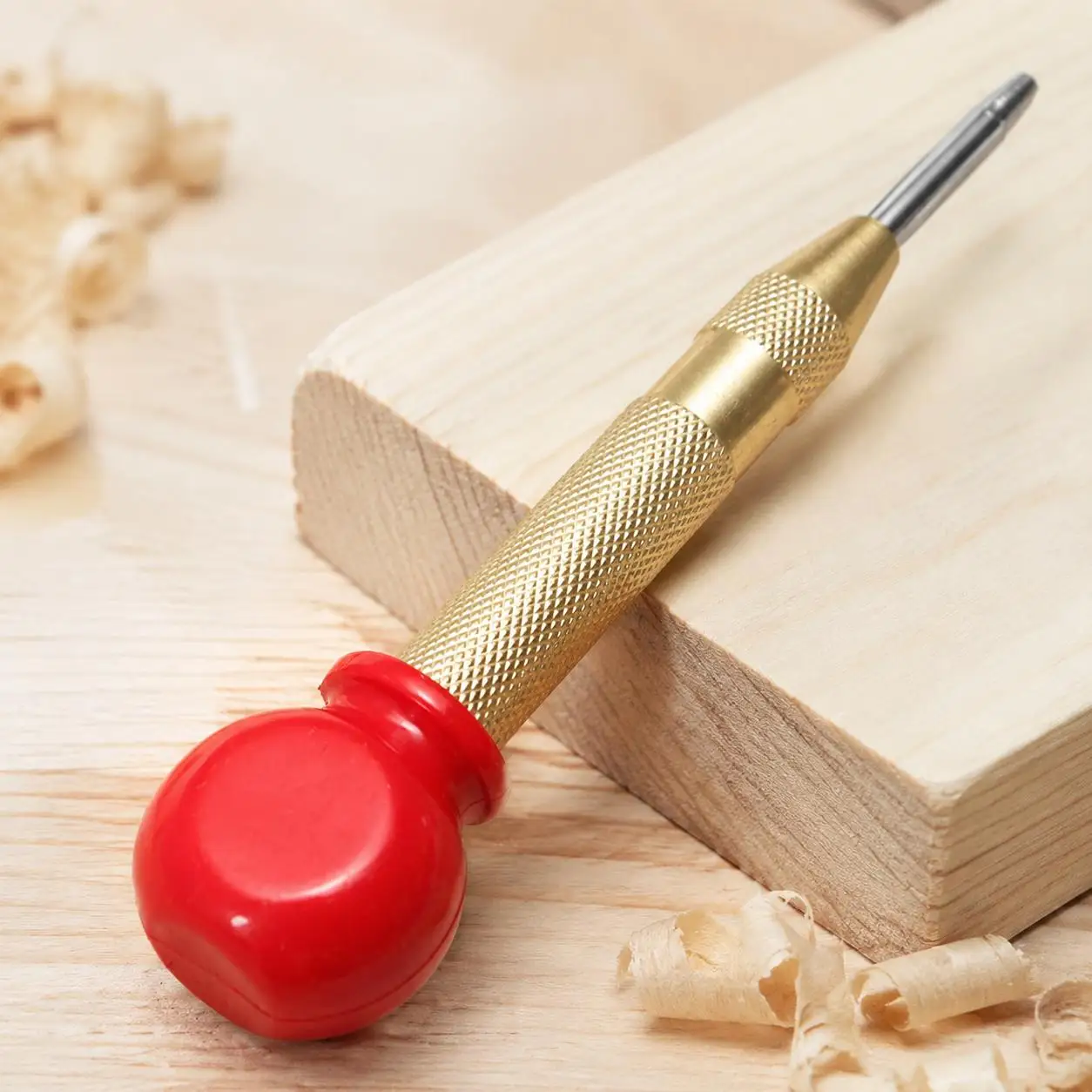 Automatic Center Punch Spring Loaded Precision Hand Tool Multifunctional Hole Marker Drilling Positioning High Hardness Metal Scribe Puncher for Steel Wood Glass Emergency Window Breaker Car Safety Tool Portable DIY