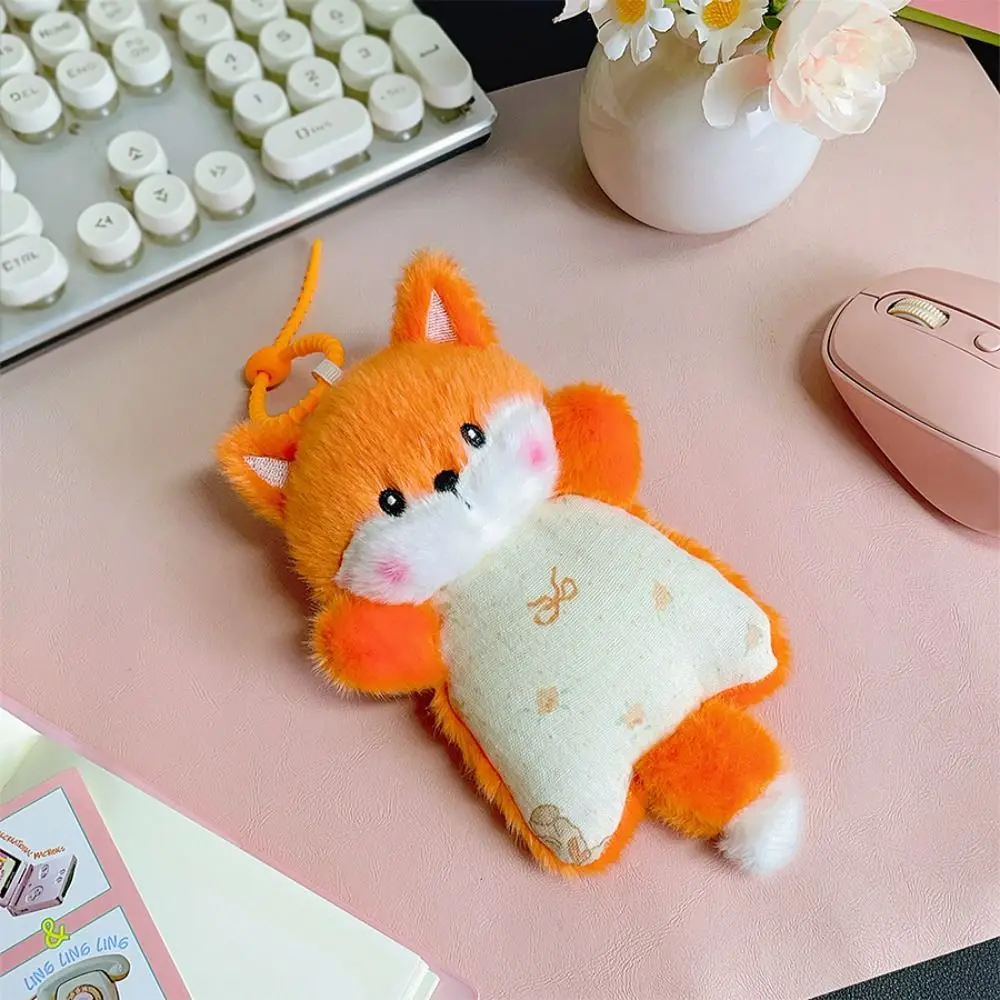 かわいい漫画風ぬいぐるみ動物人形ペンダント、ストレス解消多機能マウスリストパッド人形おもちゃキーホルダー