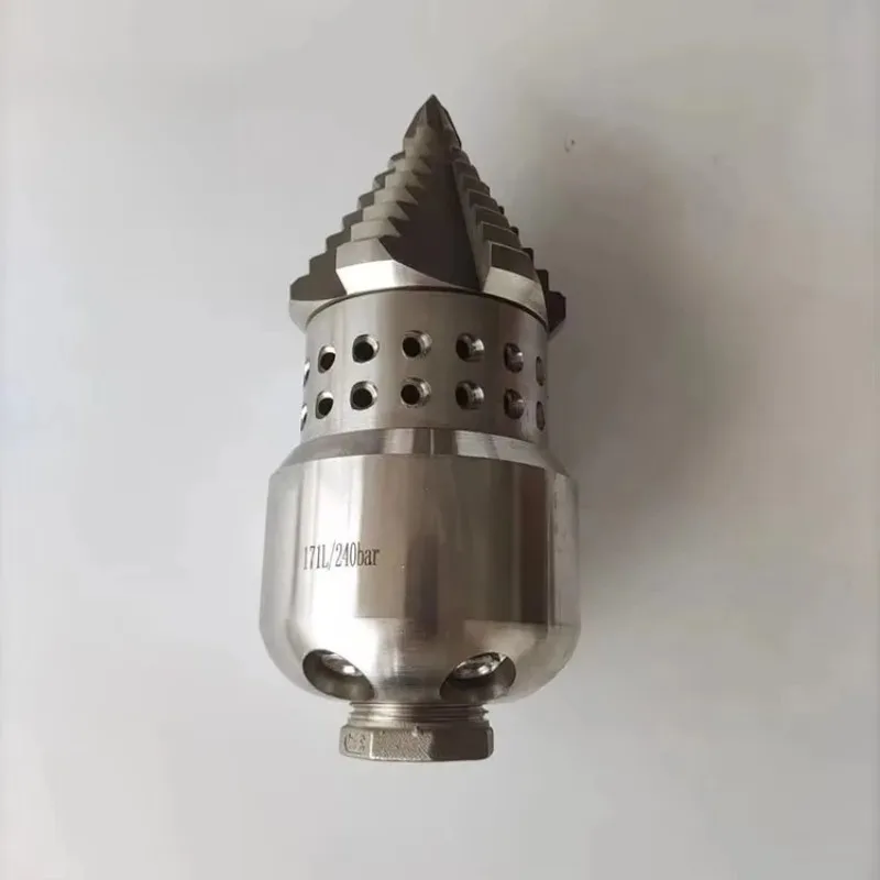 xx-High Pressure 360° Rotary Sewer Jetter Roots Cutting Drain Cleaning Nozzle 170L Rotary Sewer Pipe Washing Nozzle