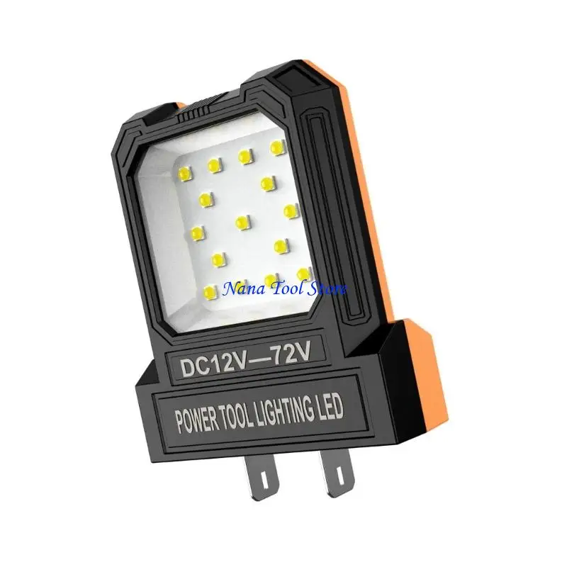 31GJ Universal Batteries Power Work Light With 550LM Brightness Adjustable Plug Spacing For 12-72V Power Tool