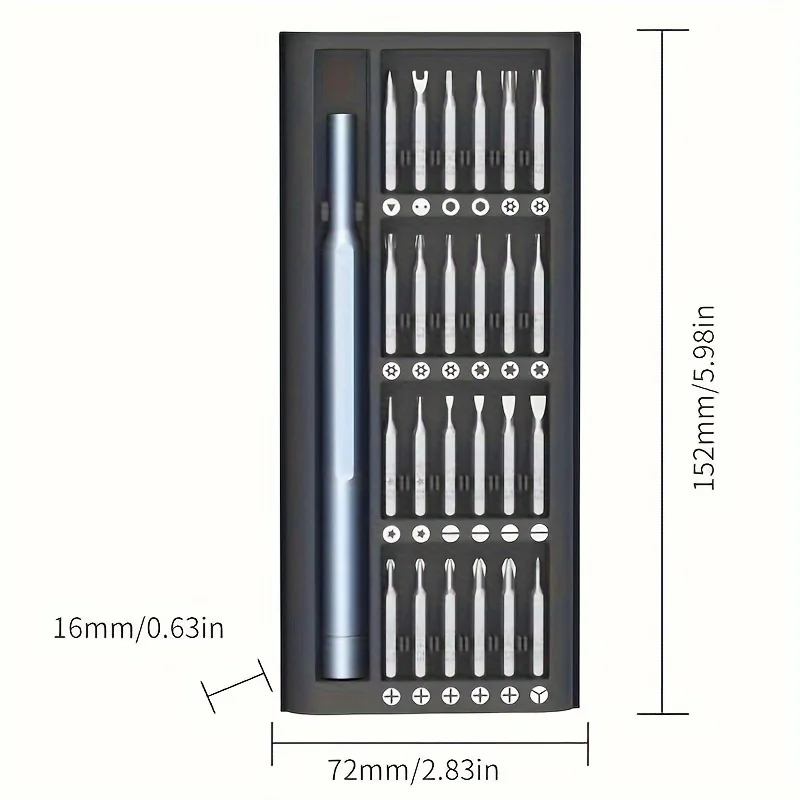 Precision Screwdriver Set Multi-Function for Electronics Repair, Smartphone, Tablet, Multi-Bit Tool Kit with Various Screw Heads