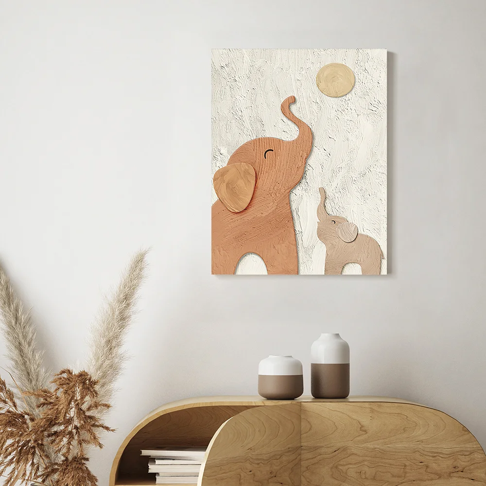 Modern Simple Wall Art Elephant Muscle Sense Background Wall Art HD Canvas Boot Poster Home Living Room Bedroom Decoration