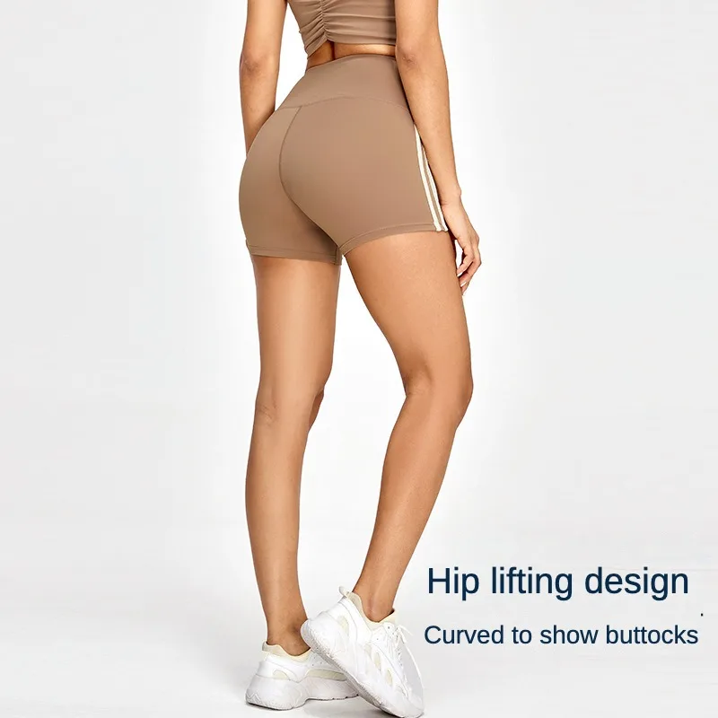 

New yoga shorts, tight peach butt lifting hot pants contrasting color breathable fitness shorts quick-drying sports shorts